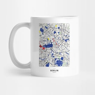 Berlin (Germany) Map x Piet Mondrian Mug